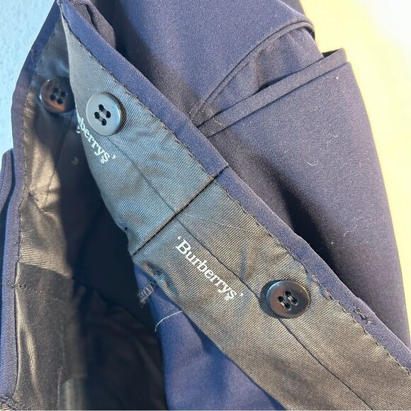 BURBERRY MENS DRESS PANTS 40 LONG BLUE NEW capsule business slacks VTG DEADSTOCK - Picture 12 of 16